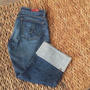 AG Adriano Goldschied “The Shorty” jeans. Size 28R